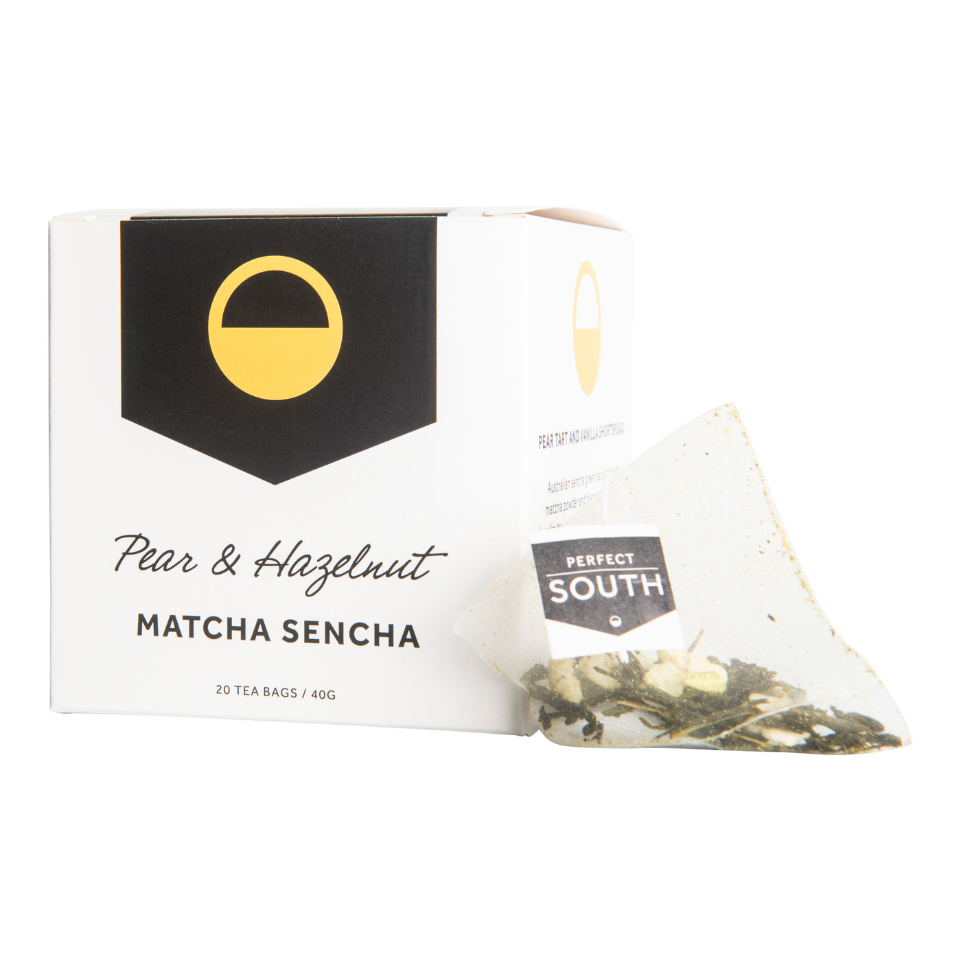 Pear & Hazelnut Matcha Sencha Pyramid Green Tea Bags